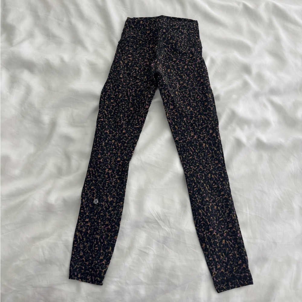 Lululemon wunder train high rise tight 25” in fluctuate micro pink multi - Picture 3 of 6